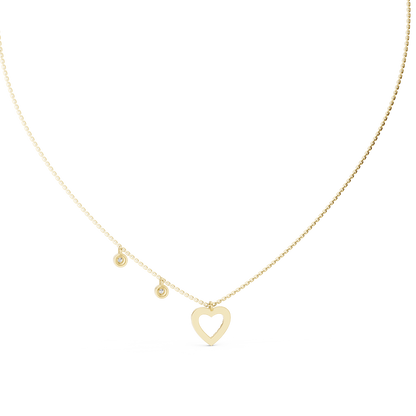 Infinity Love Heart | Dangling Bezel Diamonds | Minimal Bridal Fine Jewelry Set