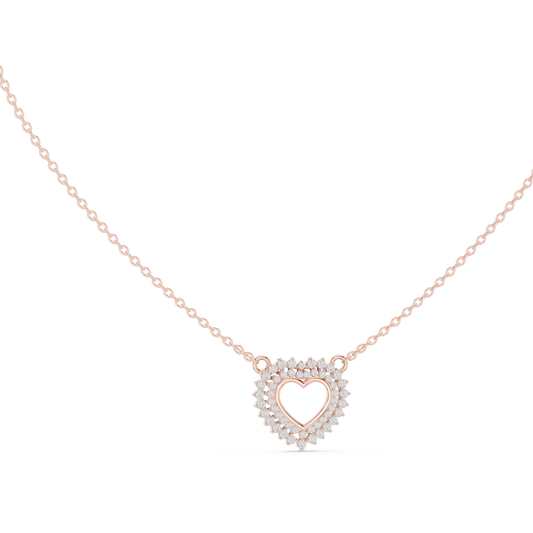 Sacred Love Halo Pendant | Elite Diamond Necklace Combo | Gold Rose Silver Statement