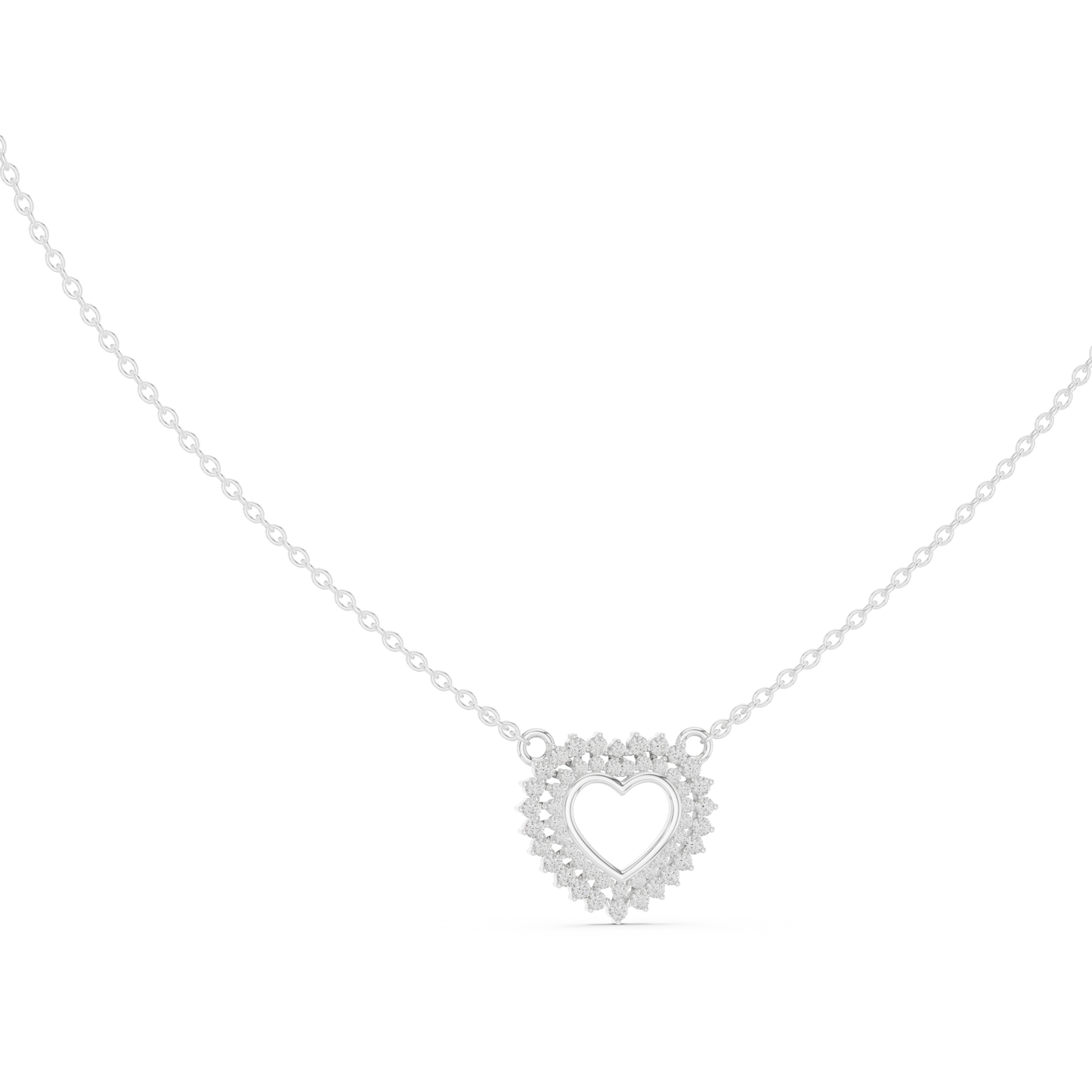 Sacred Love Halo Pendant | Elite Diamond Necklace Combo | Gold Rose Silver Statement