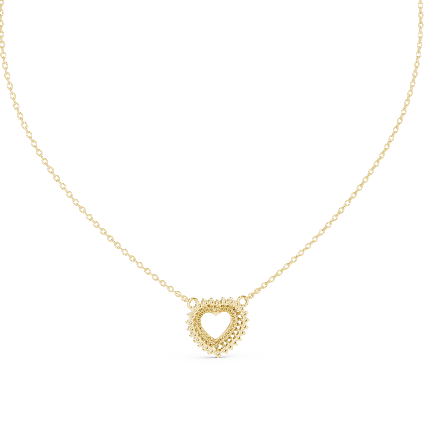 Sacred Love Halo Pendant | Elite Diamond Necklace Combo | Gold Rose Silver Statement