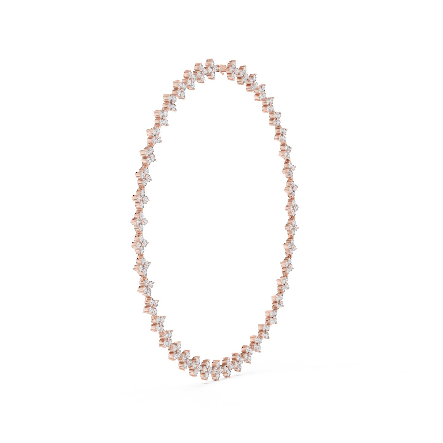 Blooming Diamond Necklace | Elite Bridal Luxury | Handcrafted Floral Gold Elegance