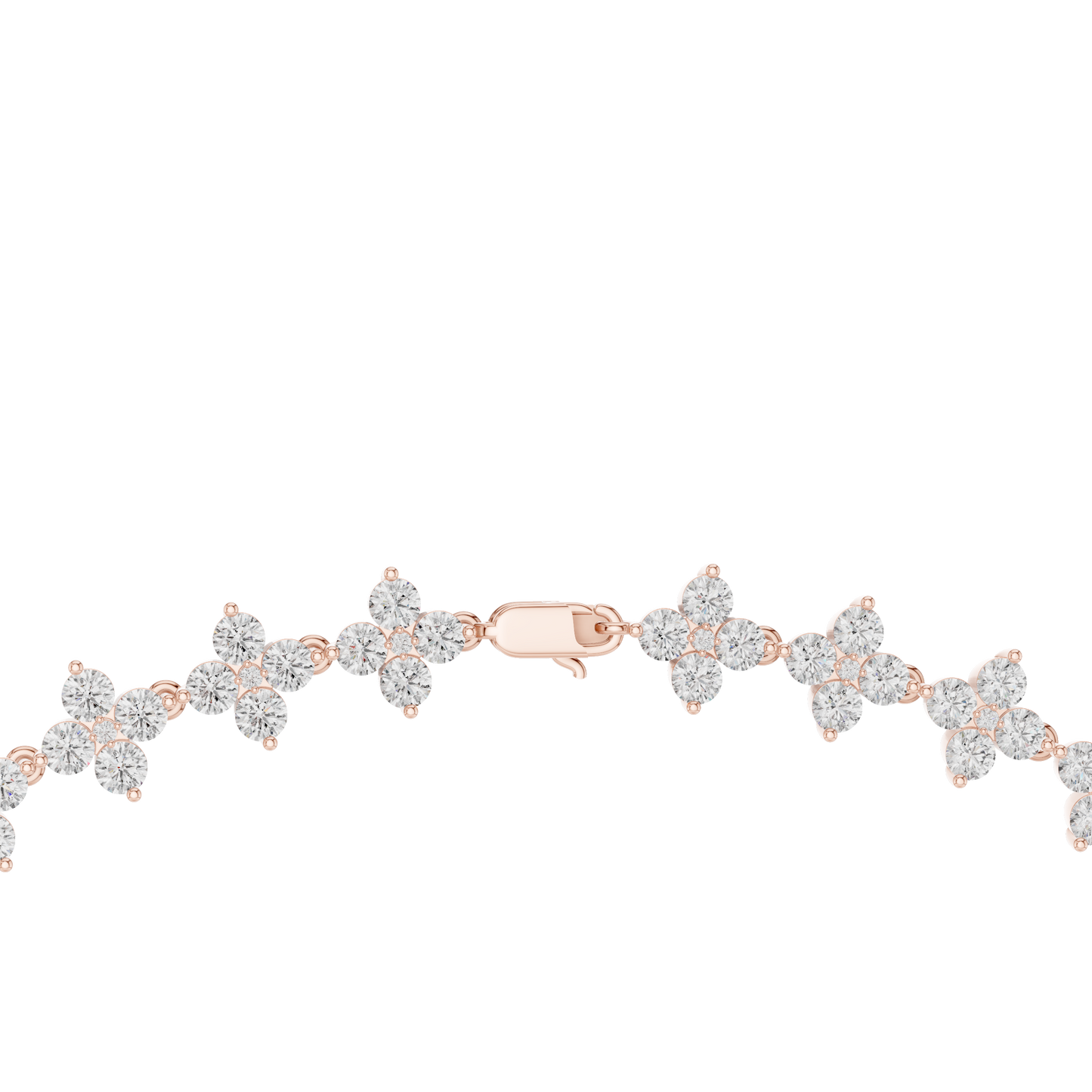 Blooming Diamond Necklace | Elite Bridal Luxury | Handcrafted Floral Gold Elegance