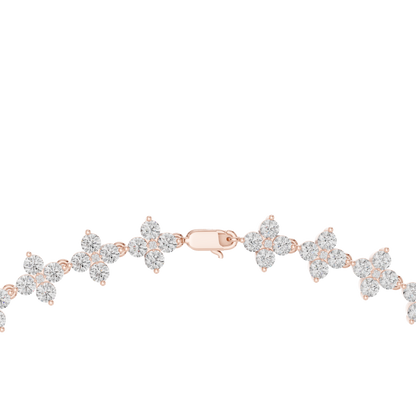 Blooming Diamond Necklace | Elite Bridal Luxury | Handcrafted Floral Gold Elegance