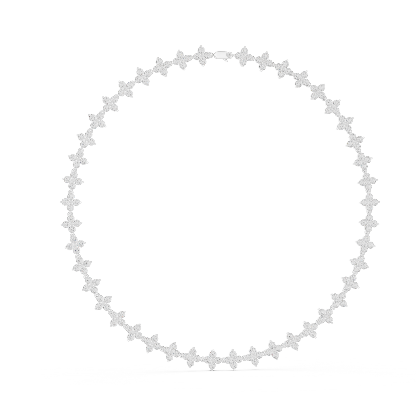 Blooming Diamond Necklace | Elite Bridal Luxury | Handcrafted Floral Gold Elegance