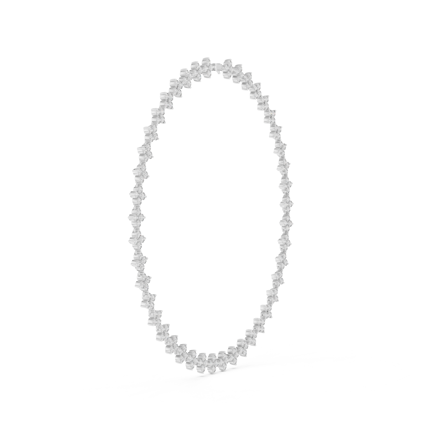 Blooming Diamond Necklace | Elite Bridal Luxury | Handcrafted Floral Gold Elegance