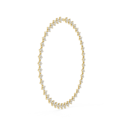 Blooming Diamond Necklace | Elite Bridal Luxury | Handcrafted Floral Gold Elegance