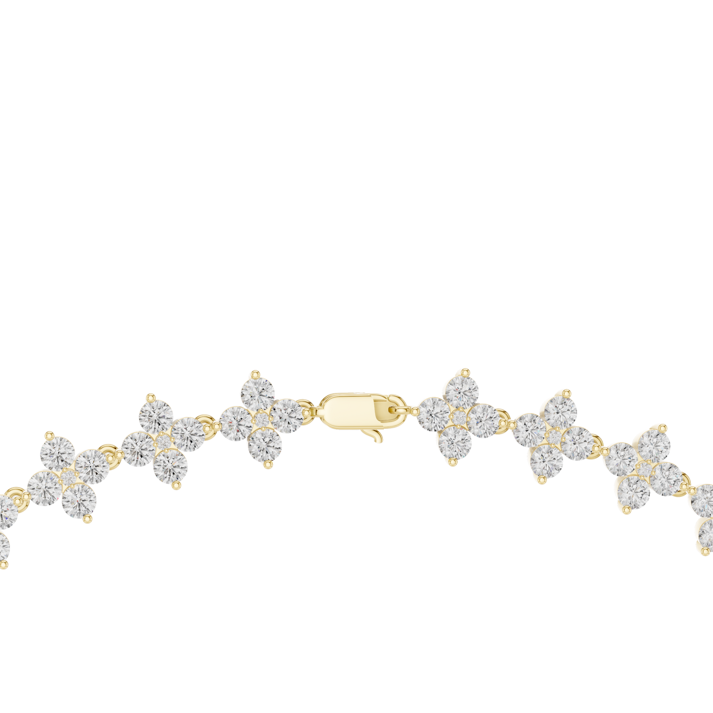 Blooming Diamond Necklace | Elite Bridal Luxury | Handcrafted Floral Gold Elegance