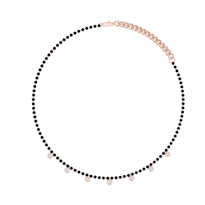 Noir Luminance Mangalsutra | Diamond Charm Chain | Premium Minimalist Bridal Gold Necklace