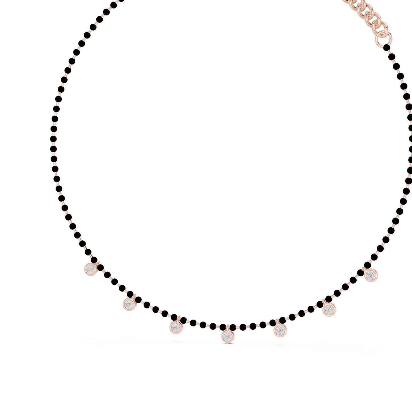 Noir Luminance Mangalsutra | Diamond Charm Chain | Premium Minimalist Bridal Gold Necklace