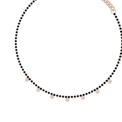 Noir Luminance Mangalsutra | Diamond Charm Chain | Premium Minimalist Bridal Gold Necklace