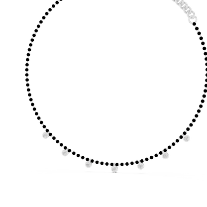 Noir Luminance Mangalsutra | Diamond Charm Chain | Premium Minimalist Bridal Gold Necklace