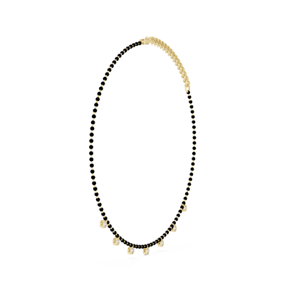 Noir Luminance Mangalsutra | Diamond Charm Chain | Premium Minimalist Bridal Gold Necklace