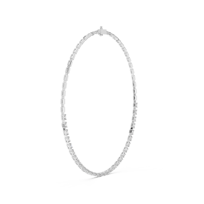 Ascendant Diamond Tennis Necklace - Baguette Gold Linear Design - High Status Minimal Fine Jewelry