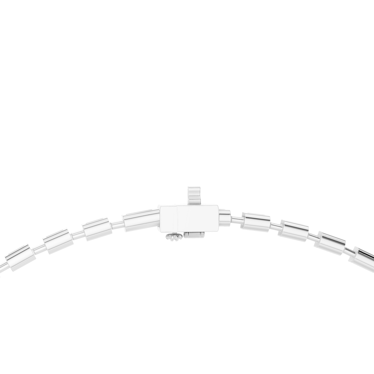 Ascendant Diamond Tennis Necklace - Baguette Gold Linear Design - High Status Minimal Fine Jewelry