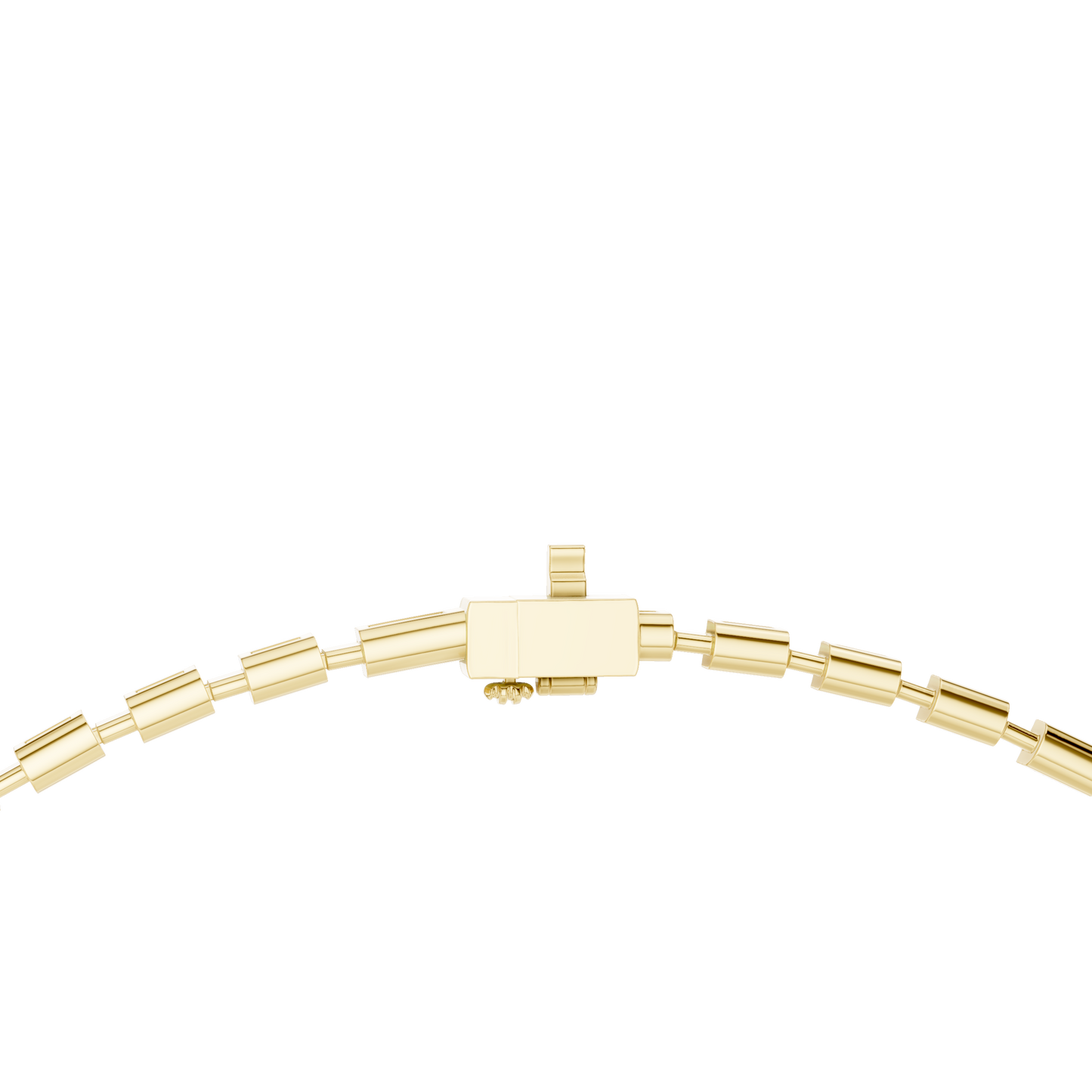 Ascendant Diamond Tennis Necklace - Baguette Gold Linear Design - High Status Minimal Fine Jewelry