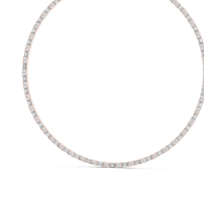 Luminous Sovereign Tennis Necklace | Diamond Precision Craft | Premium Bridal Fine Jewelry Masterpiece