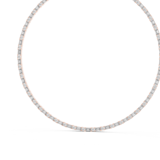 Luminous Sovereign Tennis Necklace | Diamond Precision Craft | Premium Bridal Fine Jewelry Masterpiece