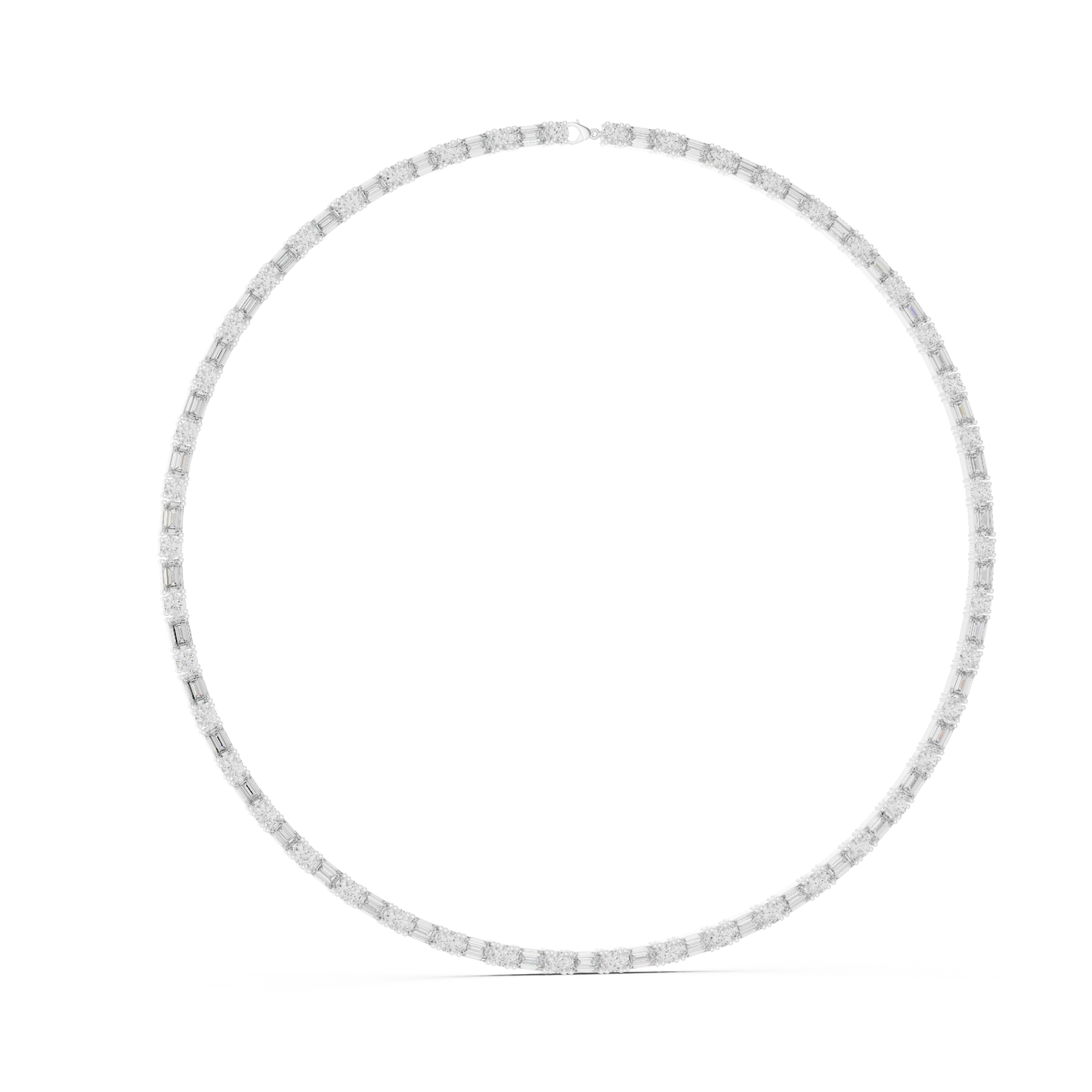 Luminous Sovereign Tennis Necklace | Diamond Precision Craft | Premium Bridal Fine Jewelry Masterpiece