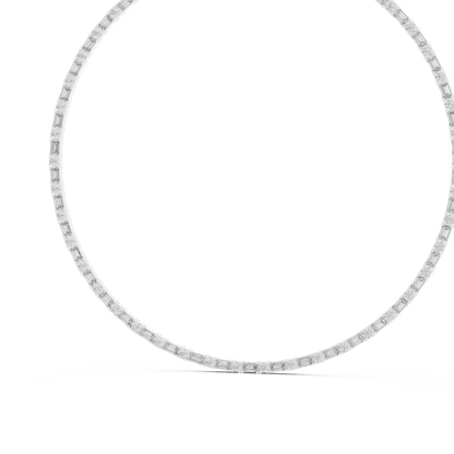 Luminous Sovereign Tennis Necklace | Diamond Precision Craft | Premium Bridal Fine Jewelry Masterpiece