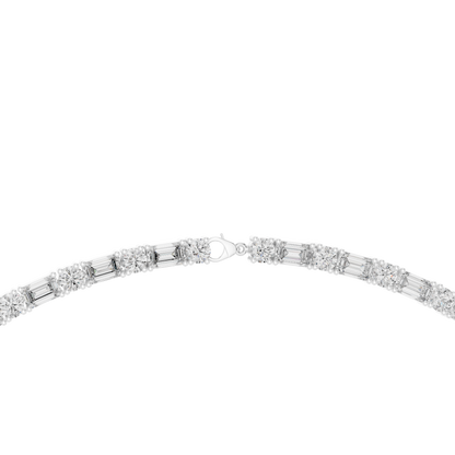 Luminous Sovereign Tennis Necklace | Diamond Precision Craft | Premium Bridal Fine Jewelry Masterpiece