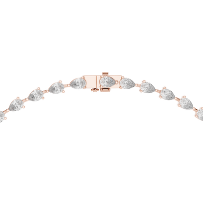 Opaline Pear Diamond Necklace | Graceful Y Lariat Flow | Museum Worth Bridal Jewelry Creation