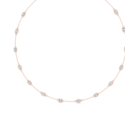 Regalia Station Diamond Necklace | Sculpted Floating Diamond Links | Luxury Modern Heirloom Jewelry Creation