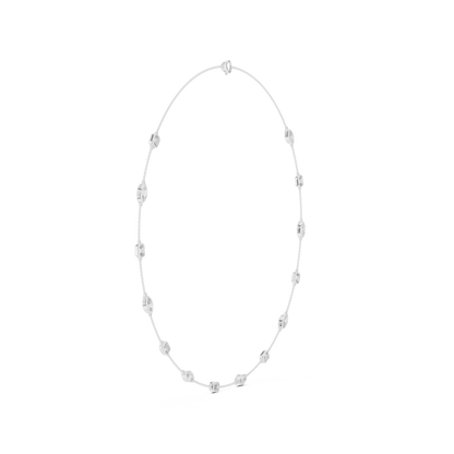 Regalia Station Diamond Necklace | Sculpted Floating Diamond Links | Luxury Modern Heirloom Jewelry Creation