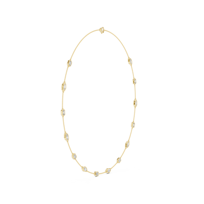 Regalia Station Diamond Necklace | Sculpted Floating Diamond Links | Luxury Modern Heirloom Jewelry Creation