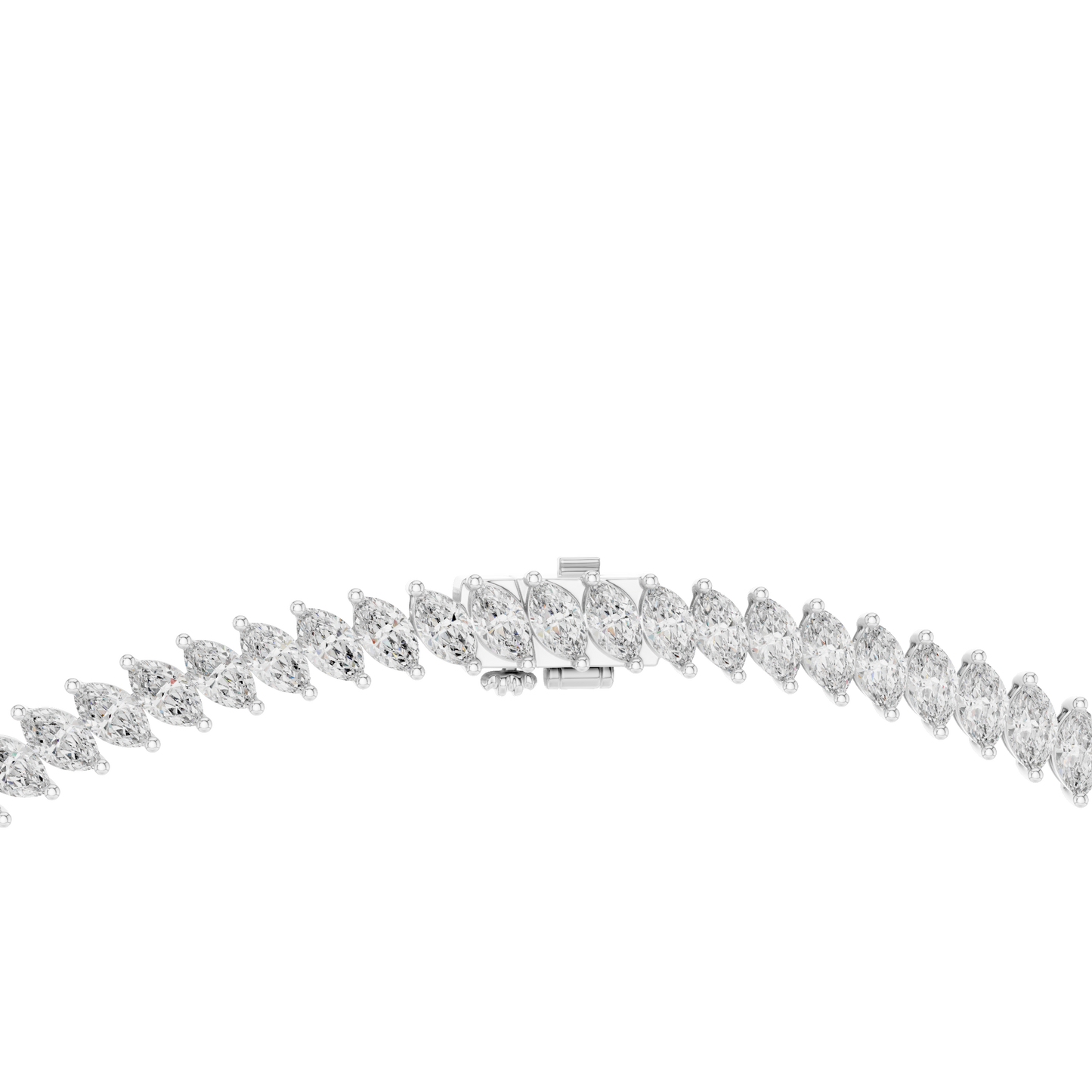 Haute Marquise Diamond Necklace | Yellow Rose White Plated | Couture Heirloom Crafted For Royalty