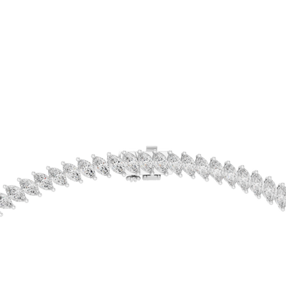 Haute Marquise Diamond Necklace | Yellow Rose White Plated | Couture Heirloom Crafted For Royalty