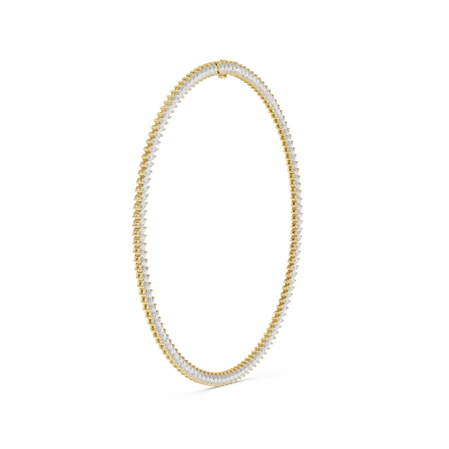 Haute Marquise Diamond Necklace | Yellow Rose White Plated | Couture Heirloom Crafted For Royalty