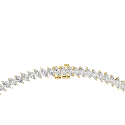 Haute Marquise Diamond Necklace | Yellow Rose White Plated | Couture Heirloom Crafted For Royalty