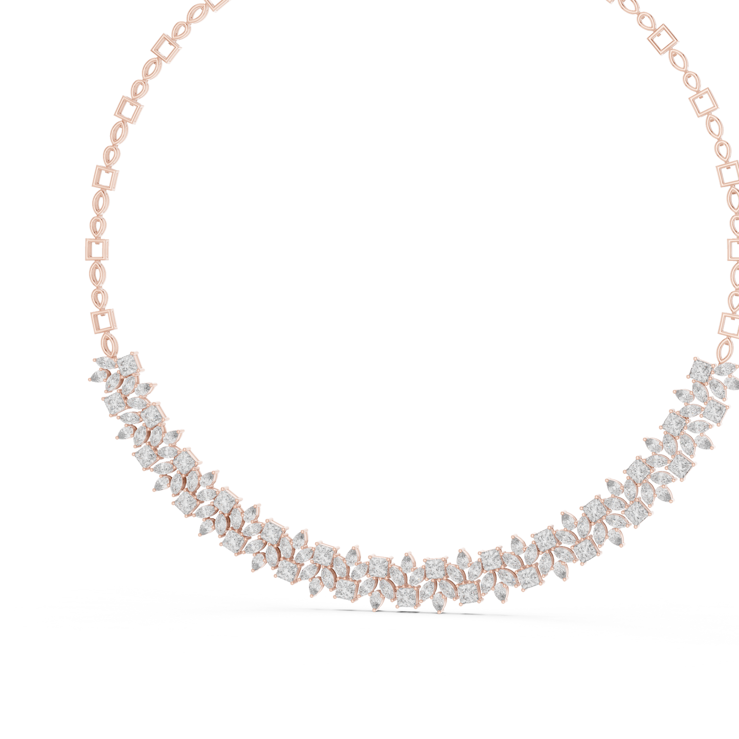 Opulent Designer Diamond Necklace - Majestic Bridal Diamond Necklace - Ultra Luxury Diamond Statement Necklace - Royal Diamond Elegance Necklace