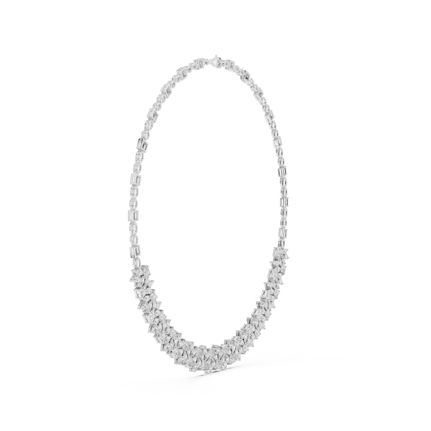 Opulent Designer Diamond Necklace - Majestic Bridal Diamond Necklace - Ultra Luxury Diamond Statement Necklace - Royal Diamond Elegance Necklace