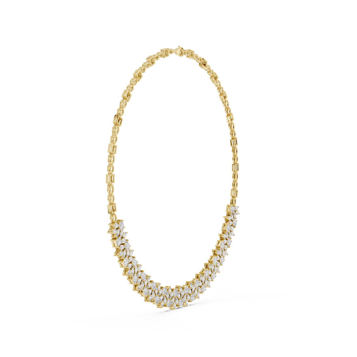 Opulent Designer Diamond Necklace - Majestic Bridal Diamond Necklace - Ultra Luxury Diamond Statement Necklace - Royal Diamond Elegance Necklace