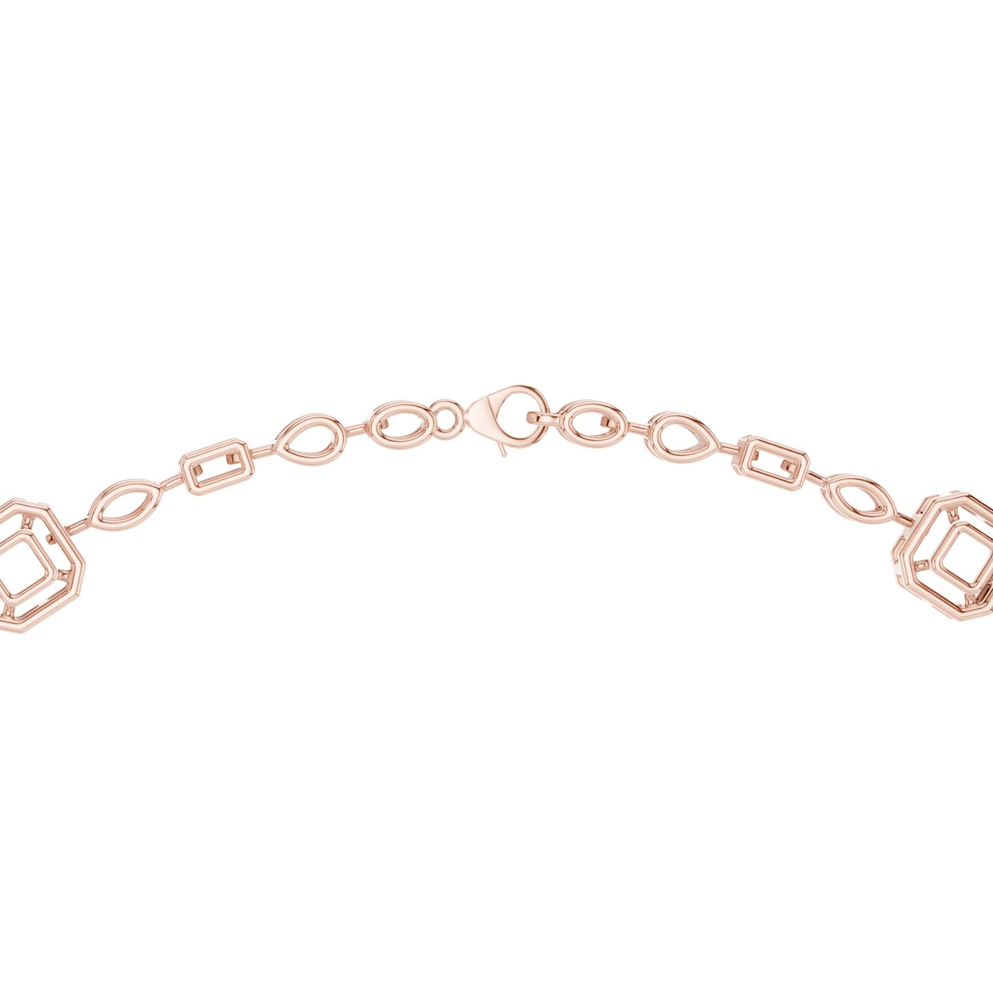 Artisanal diamond drop necklace | rose gold platinum fusion | couture elegance ceremonial luxury