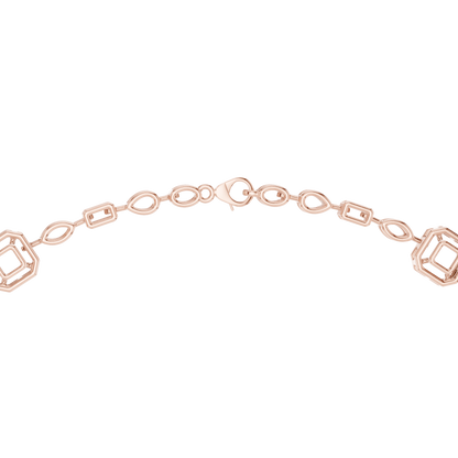 Artisanal diamond drop necklace | rose gold platinum fusion | couture elegance ceremonial luxury