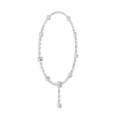 Artisanal diamond drop necklace | rose gold platinum fusion | couture elegance ceremonial luxury