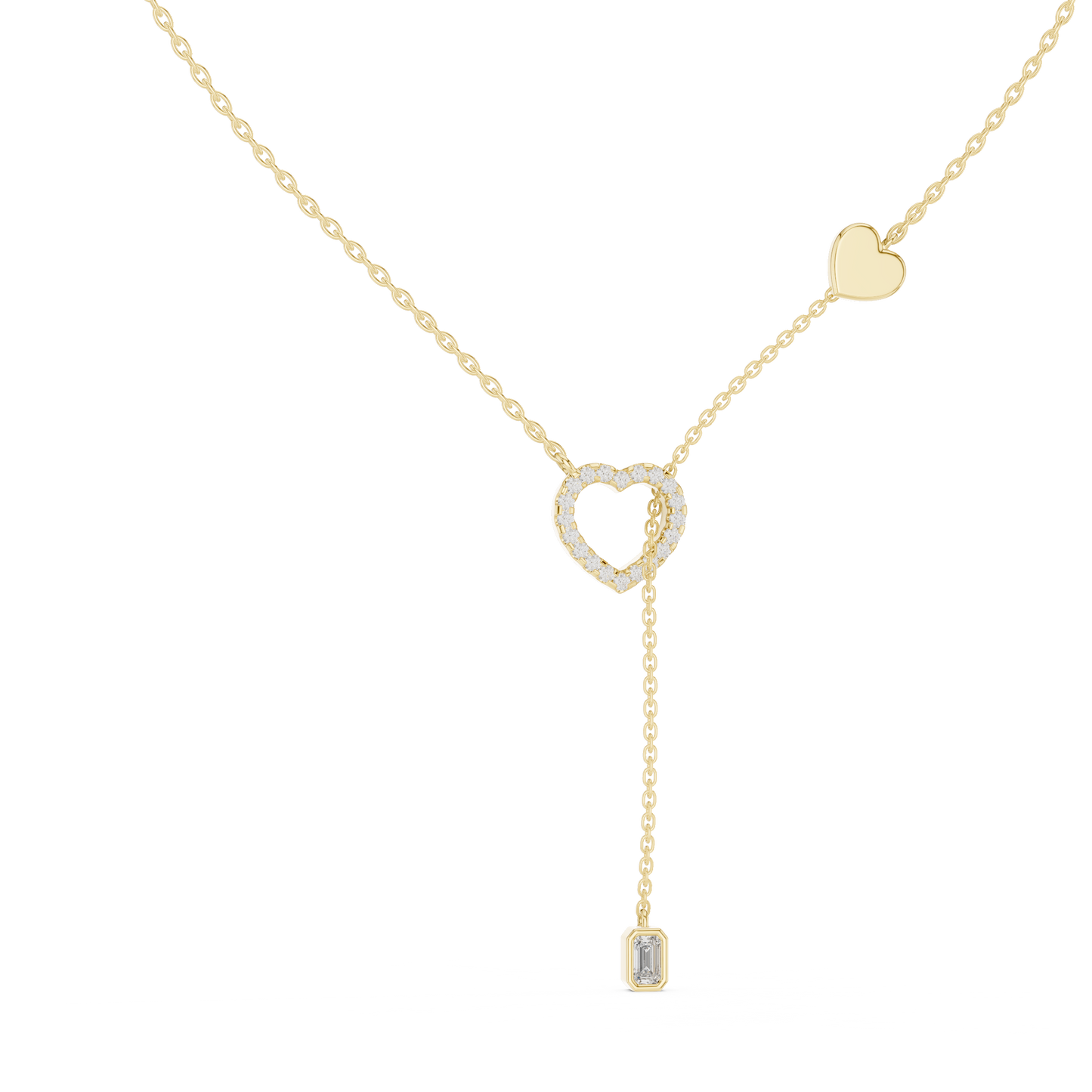 Runway Ready Heart Necklace | Bold Diamond Gold Design | Made For Unforgettable Power Moments