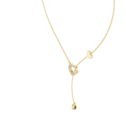 Runway Ready Heart Necklace | Bold Diamond Gold Design | Made For Unforgettable Power Moments