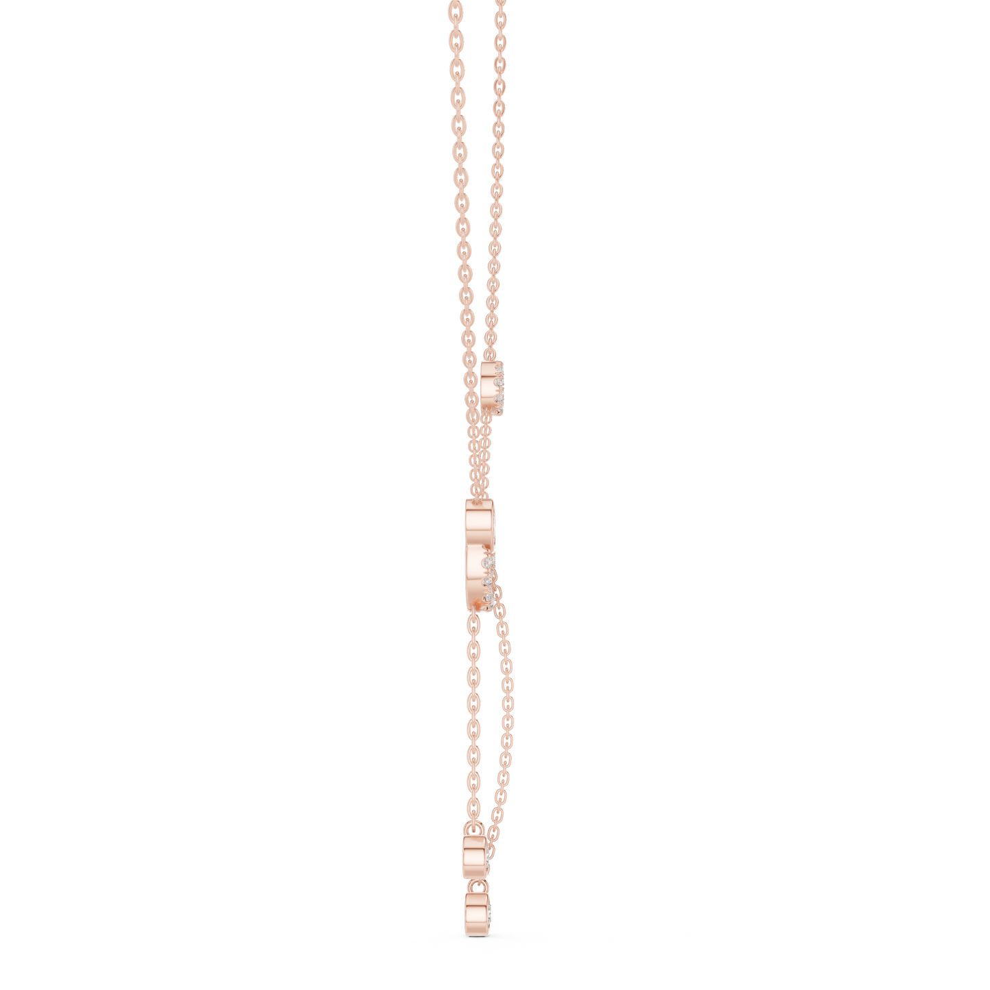 Luminous Halo Diamond Necklace | Elegant Y Drop | Modern 925 Sterling Silver Statement Piece