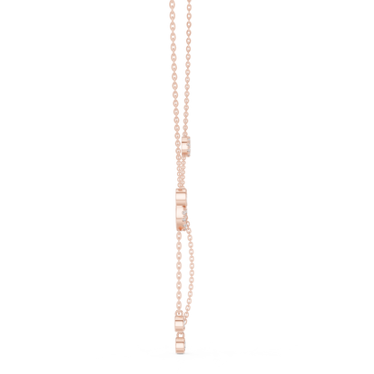 Luminous Halo Diamond Necklace | Elegant Y Drop | Modern 925 Sterling Silver Statement Piece