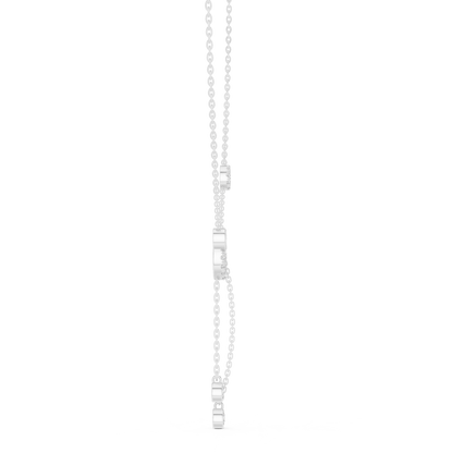 Luminous Halo Diamond Necklace | Elegant Y Drop | Modern 925 Sterling Silver Statement Piece