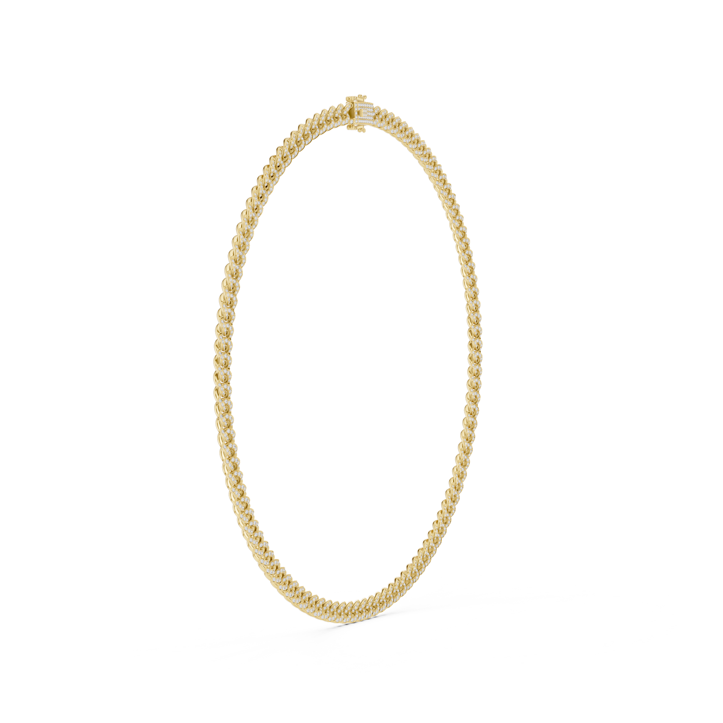 Frosted gold Cuban necklace | rare symmetry defines elite taste | power elegance fused flawlessly forever