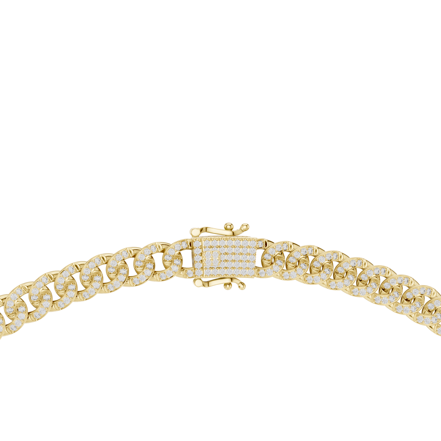 Frosted gold Cuban necklace | rare symmetry defines elite taste | power elegance fused flawlessly forever
