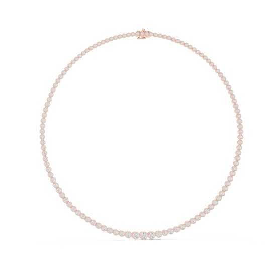 Prestige Flame Diamond Necklace | High Jewelry Bezel Chain | An Expression Of Supreme Elegance