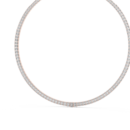 Crownline Diamond Tennis Necklace | Architectural Baguette Design | Ultra Premium Timeless Luxury Creation