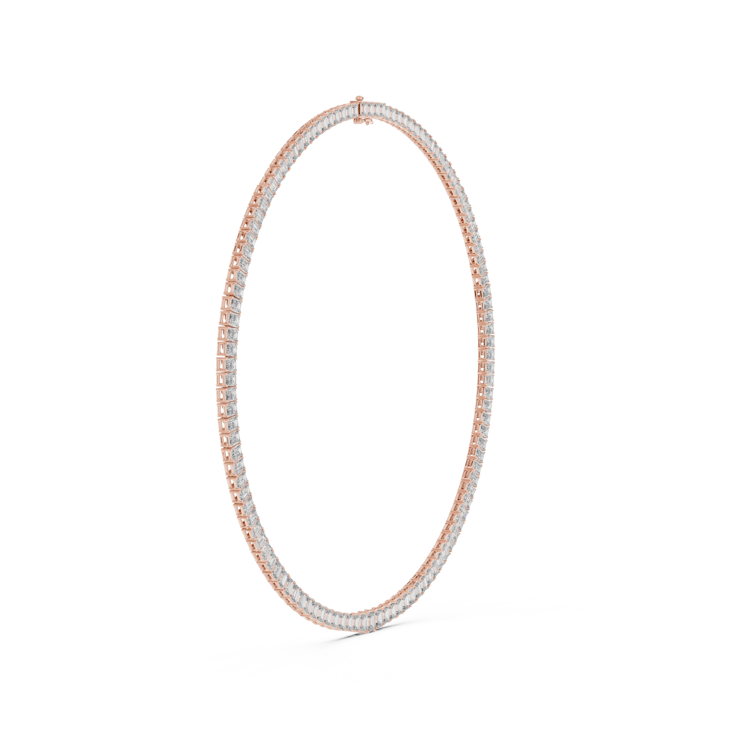 Crownline Diamond Tennis Necklace | Architectural Baguette Design | Ultra Premium Timeless Luxury Creation