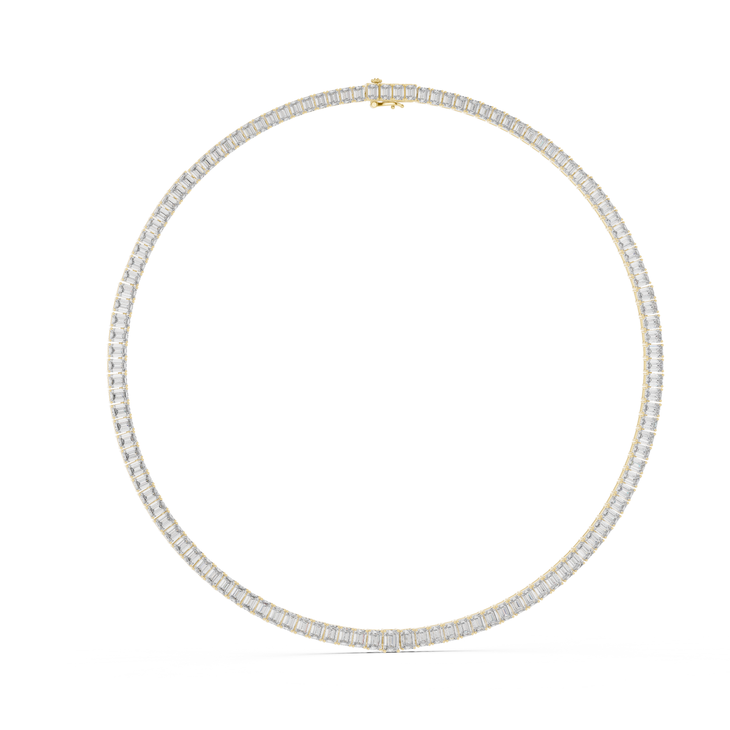 Crownline Diamond Tennis Necklace | Architectural Baguette Design | Ultra Premium Timeless Luxury Creation