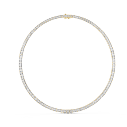 Crownline Diamond Tennis Necklace | Architectural Baguette Design | Ultra Premium Timeless Luxury Creation
